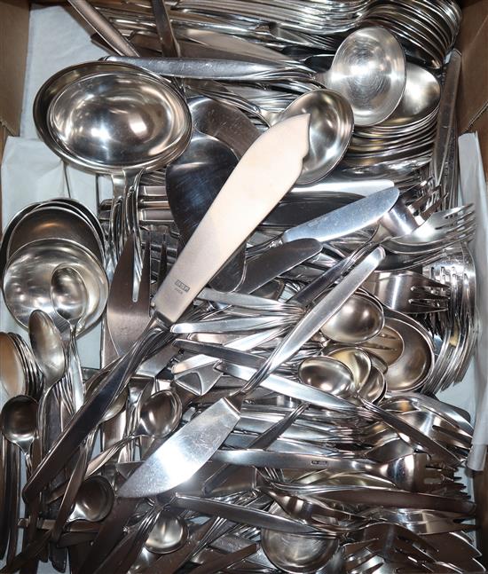 A large BSF Inox canteen of cutlery, German, for twelve including six butter knives and six teaspoons